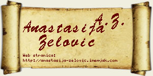 Anastasija Zelović vizit kartica